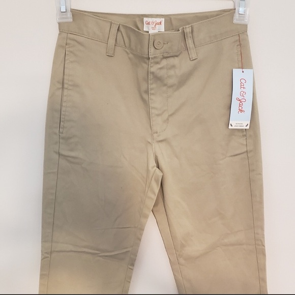 Cat & Jack Girls Stretch Uniform Straight Fit Pant - Picture 2 of 5